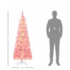 Homcom 6ft Snow Flocked Artificial Christmas Tree W/ Led Light|Homcom Arbre De Noel Artificiel Floque De Neige De 6 Pieds