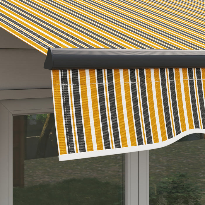Outsunny 10' X 8' Auvent Retractable, Abri Pare-soleil, Jaune