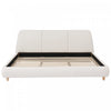 Acheson Upholstered Bed with Soft Linen Headboard,King Size - Beige | Lit Acheson Rembourre avec Tete de Lit en Lin Doux, Taille King - Beige