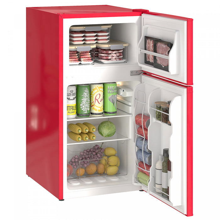 HOMCOM Mini-refrigerateur de 3,2 pi³ avec congelateur, portes reversibles