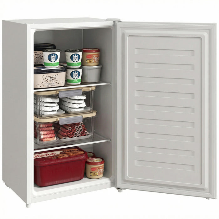 HOMCOM Mini congelateur compact de 2,1 pi³ avec temperature reglable, blanc