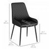 HOMCOM Dining Chairs Set of 4, PU Leather Kitchen Chairs with Steel Legs