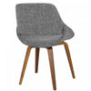 LumiSource Fabrico Grey Fabric Mid-Century Modern Dining Accent Chair - Set of 2|Chaise d’appoint de salle à manger moderne du milieu du 20e siècle Fabrico en tissu gris - ensemble de 2