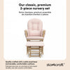 Storkcraft Hoop Glider and Ottoman - Natural/Pink Chair