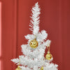 Homcom 6ft Pencil Artificial Christmas Tree With 390 Branches|Homcom Arbre De Noel Artificiel En Forme De Crayon De 6 Pieds Avec 390 Branches