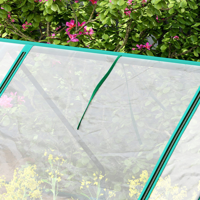 Outsunny Serre Tunnel Portable 9' X 3' X 3' Avec Portes A Fermeture Eclair