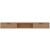 Nordika Slim 72" Wall-Mounted TV Stand with 2 Storage Cabinets - Light Walnut | Meuble pour téléviseur mural mince Nordika de 72 po avec 2 armoires de rangement - noyer clair