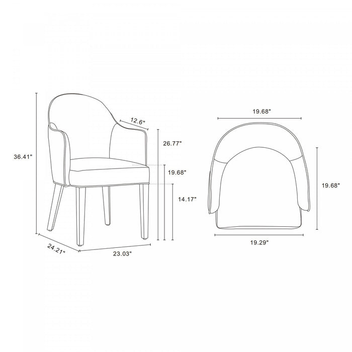 Ensemble de 8 chaises de salle a manger Hillman Modern en sable