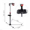 Homcom Bike Repair Stand Adjustable 47" To 75" Tool Tray Bicycle Cycle Rack Work|Homcom Pied D'atelier Velo Reparation Support Pied De Montage Pivotant 360Ḟ Hauteur Reglable Argent