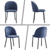 Ethan Ergonomic Dining Chairs Set of 2,Blue Accent Chair | Lot de 2 chaises de salle a manger ergonomiques Ethan, couleur bleu