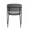 Ethan Set of 4 Modern Corduroy Upholstery Side Chair with Angled Legs and Adjustable Feet,Grey Dining Chair | Ethan Ensemble de 4 chaises d’appoint modernes avec assise en velours cotele, pieds inclines et pieds reglables, gris