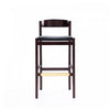 Klismos Mid-Century Modern Wood Upholstered Barstool in Black - Set of 2 | Tabouret de bar en bois rembourre style Klismos mi-siecle moderne noir - Lot de 2