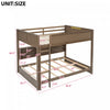 Aaron Wood Bunk Bed With Storage Cabinets And Usb Ports, Queen Size - Antique Wood | Aaron – Lit Superpose En Bois Avec Armoires De Rangement Et Ports Usb, Format Grand - Fini Bois Vieilli