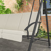 Outsunny 3-seat Patio Swing Chair With Adjustable Canopy And Cushions|Outsunny Balancoire De Patio 3 Places Avec Auvent Reglable Et Coussins