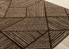 Covington Brown Taupe Striped Geometric Design Rug, 5'3" x 7'7" Indoor Area Rug | Tapis Covington brun taupe a rayures geometriques, 5'3" x 7'7"