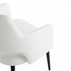 Tremont Modern Vegan Leather Metal Armchair in White - Set of 2 | Fauteuil moderne Tremont en cuir vegetalien avec accoudoirs en metal, blanc - Lot de 2