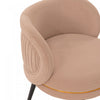 Kaya Modern Wood Velvet Dining Chair in Nude - Set of 2 | Chaise de salle a manger Kaya en bois moderne et velours coloris nude - Lot de 2