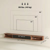 HOMCOM 71" Floating TV Stand, Wall Mounted Media Console, Walnut