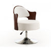 Bopper Modern Vegan Leather Swivel Lounge Chair in White - Set of 2 | Fauteuil pivotant moderne en cuir vegetalien Bopper blanc - Lot de 2