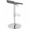LumiSource Ale Grey Fabric Contemporary Adjustable Height Barstool with Swivel - Set of 2|Tabouret pivotant contemporain Ale à hauteur réglable en tissu gris - ensemble de 2