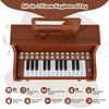 Costway 25 Keys Digital Piano with Music Stand Stool Lighted Keys Teaching Mode for 3+ Kids Brown