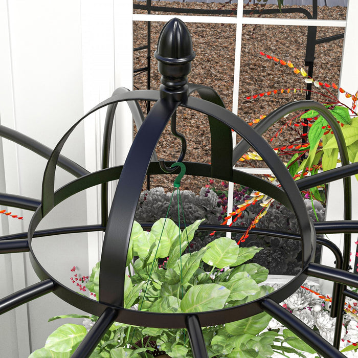 Outsunny Arbre De Jardin En Forme De Cage A Oiseaux, Pavillon De Pergola