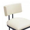 Juno Contemporary Modern Vegan Leather Metal Counter Stool in Ivory | Tabouret de comptoir contemporain moderne Juno en cuir vegetalien et metal, coloris ivoire