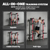 Soozier Foldable Power Cage, Space-Saving Power Rack with Pull-Up Bar, Red