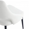 Tremont Modern Vegan Leather Metal Dining Chair in White - Set of 2 | Chaise de salle a manger moderne Tremont en cuir vegetalien blanc avec structure en metal - Lot de 2