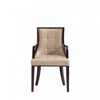Fifth Avenue Traditional Wood Upholstered Dining Chair in Tan - Set of 2 | Chaise de salle a manger traditionnelle en bois avec assise rembourree Fifth Avenue, couleur beige - Lot de 2