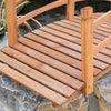 Outsunny 6ft Wooden Garden Bridge Classic Arc Footbridge With Guardrails For Stream Pond Walkway, Or|Outsunny Pont De Jardin En Bois De 6 Ft Passerelle En Arc Classique Avec Garde-corps Pour Passerelle