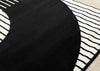 Florence Black White Stripes and Hollow Circle Modern Design, 7'6" x 9'6" Indoor Area Rug | Florence rayures noires et blanches et cercles creux, design moderne, 7'6" x 9'6"