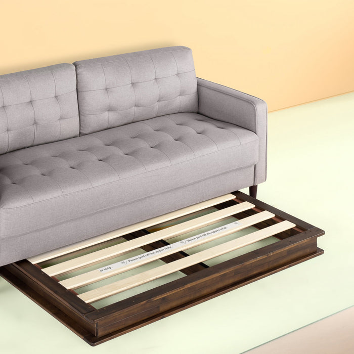 Bobbie lit plateforme pliant en bois - Double