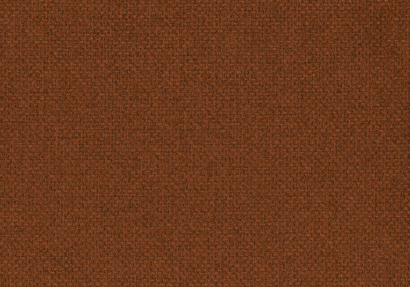 Sofa Rembourre, 75\"L, Coussins Decoratifs, Pieds En Bois Massif, Tissu Rouille, Mid-Centur