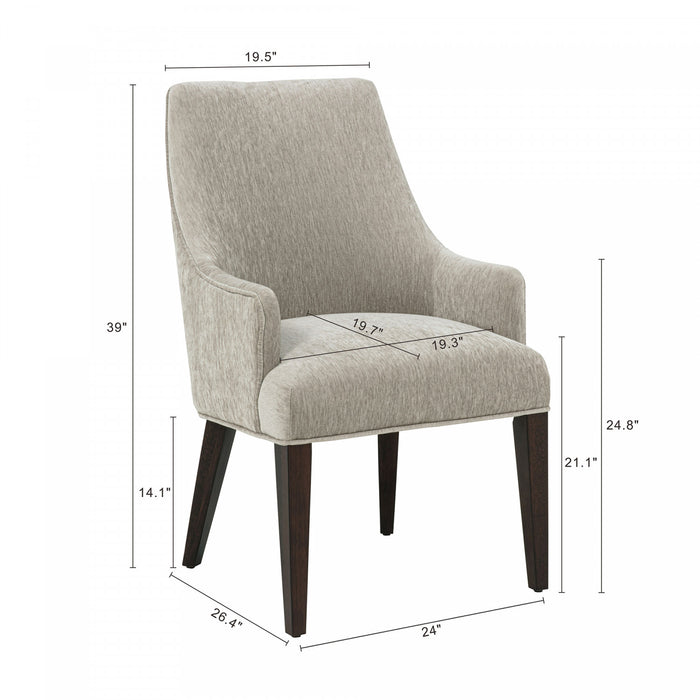 Ensemble de 8 chaises de salle a manger Beever Modern en taupe