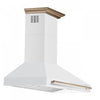 Forno Aria 60 Inch Wall-Mounted White Range Hood- FRHWM5095-60WHT | Hotte de cuisiniere murale Aria de 60 pouces en blanc inoxydable-FRHWM5095-60WHT