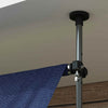 Outsunny 10' X 3' Retractable Awning, Freestanding & Non-screw, Blue|Auvent Retractable Outsunny 10' X 3', Autoportant Et Sans Vis, Bleu