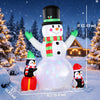Outsunny 8FT Christmas Inflatables Snowman, Outdoor Decorations w/ LED