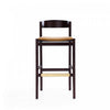 Klismos Mid-Century Modern Wood Upholstered Barstool in Camel - Set of 2 | Tabouret de bar en bois rembourre style Klismos mi-siecle moderne, coloris camel - Lot de 2
