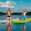 Goplus Small Inflatable Sup Board, Portable Paddle Board With 5d Rings Stand Up Paddle Board For Youth & Adult Green