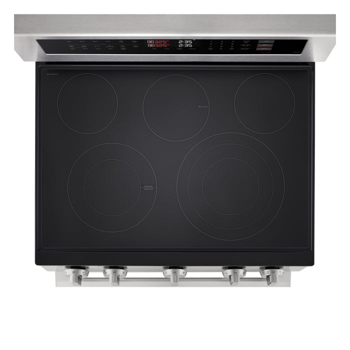 Cuisinière intelligente électrique LG de 7,3 pi3 et de 30 po à four double - acier inoxydable - LDEL7324YE