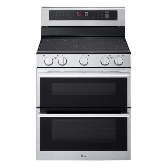 Cuisinière intelligente électrique LG de 7,3 pi3 et de 30 po à four double - acier inoxydable - LDEL7324YE