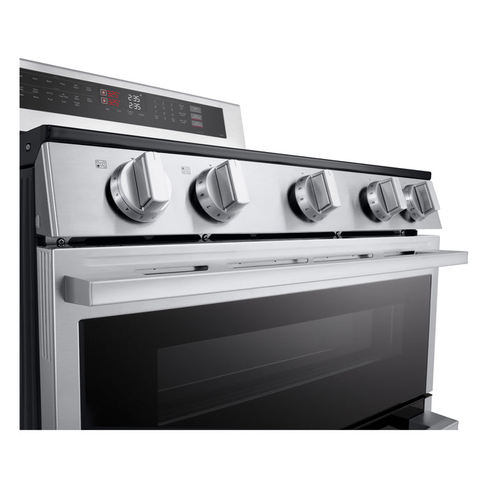 Cuisinière intelligente électrique LG de 7,3 pi3 et de 30 po à four double - acier inoxydable - LDEL7324YE