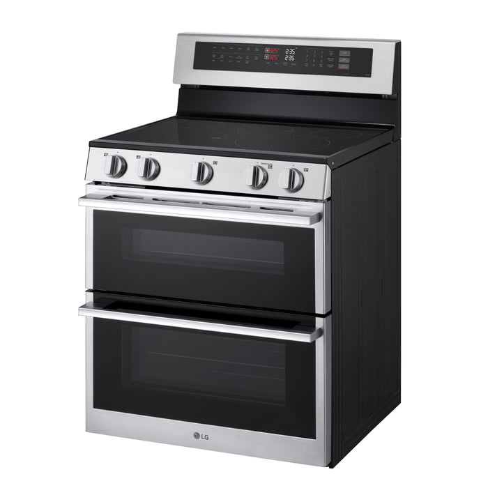 Cuisinière intelligente électrique LG de 7,3 pi3 et de 30 po à four double - acier inoxydable - LDEL7324YE