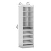 Bestar Pur 25 W Closet Shoe Organizer - White|Organisateur de garde-robe pour chaussures Pur de Bestarde 25 po (L) - blanc