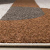 Marley Geometric Curves Taupe Oxblood Area Rug - 5'3" x 7'7"|Carpette Marley taupe et sang-de-bœuf à motif de courbes géométriques - 5 pi 3 po x 7 pi 7 po