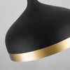 Dash Collection 12" Pendant Ceiling Light - Black & Gold|Luminaire suspendu de la collection Dash de 12 po - noir et doré