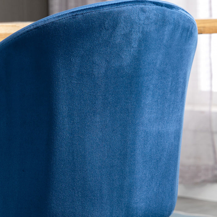 HOMCOM 2 Chaises Salle a Manger Veloute Dossier Moyen