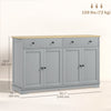 HOMCOM Sideboard Cabinet with Storage Drawers Adjustable Shelves Grey