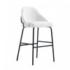 Gracie Modern Metal Upholstered Barstool in White and Black - Set of 3 | Tabouret de bar moderne en metal Gracie, rembourre, blanc et noir - Lot de 3